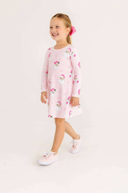 TBBC Long Sleeve Polly Play Dress - Heavy Weight: Dear Santa