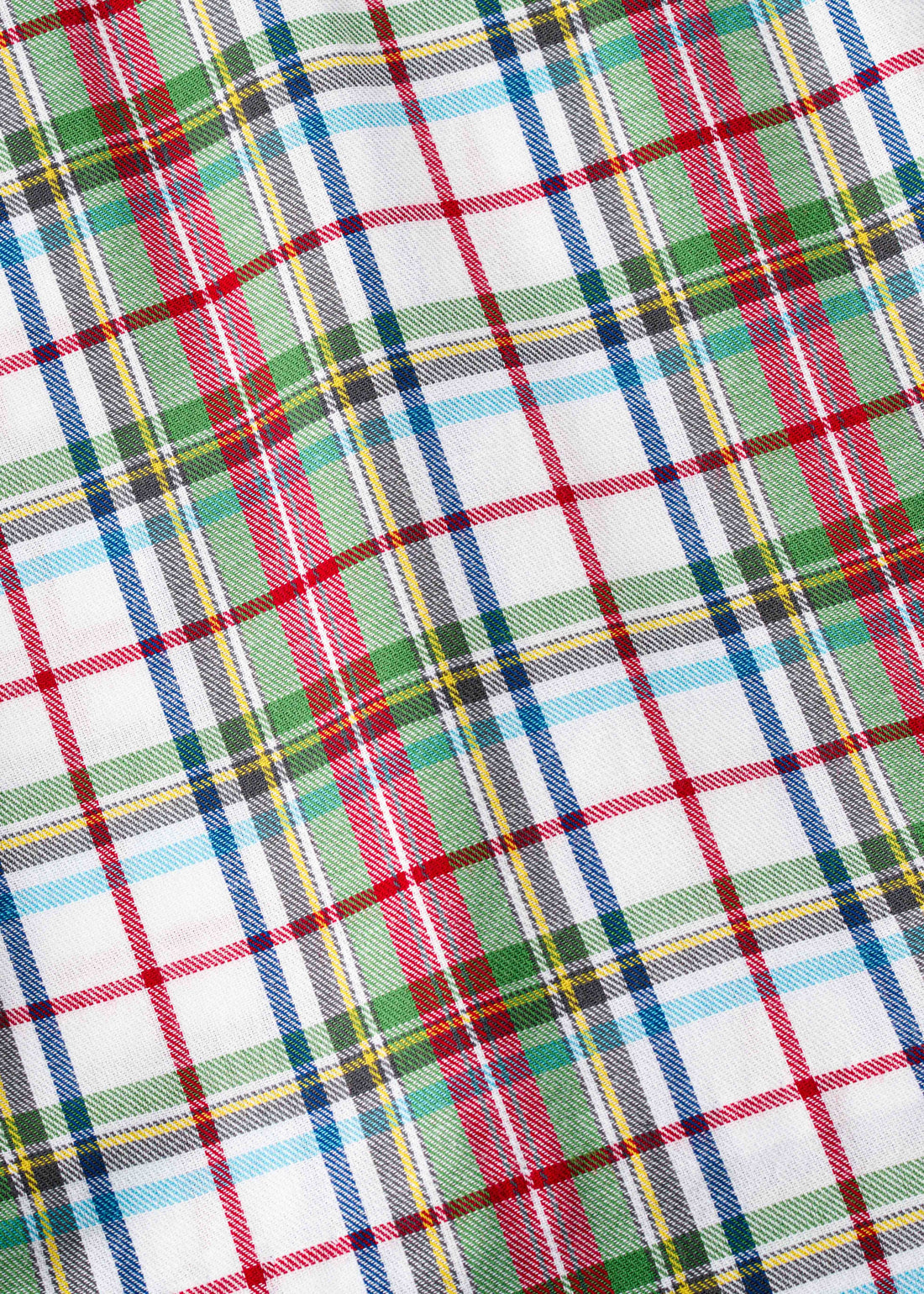 Button Tab John John Set: Douglas Plaid