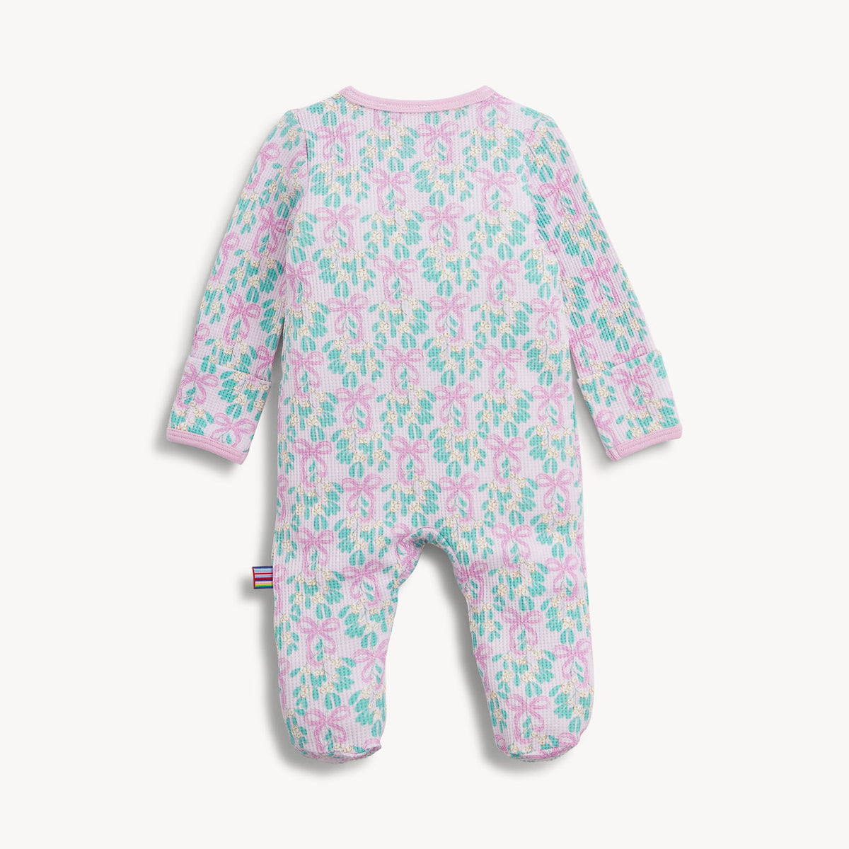 Mistle Bow Waffle Footie