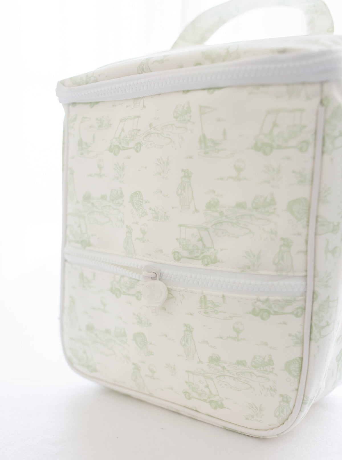 Golf Toile Lunch Bag: Green