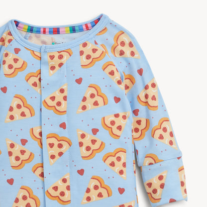 Pizza My Heart Blue Modal Convertible Coverall