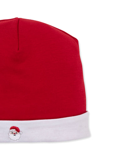 Red Baby Beanie with Santa Embroidery