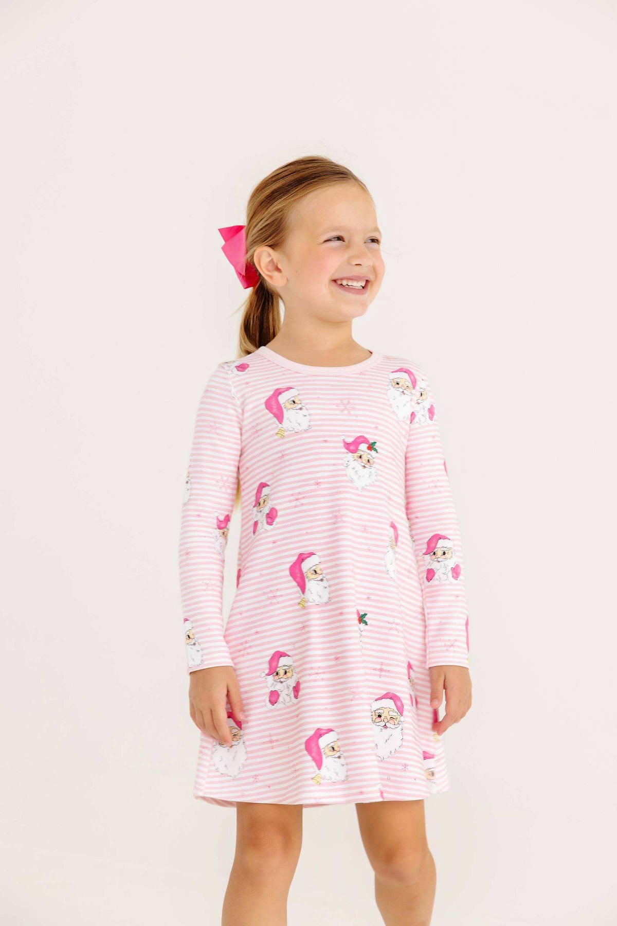 TBBC Long Sleeve Polly Play Dress - Heavy Weight: Dear Santa