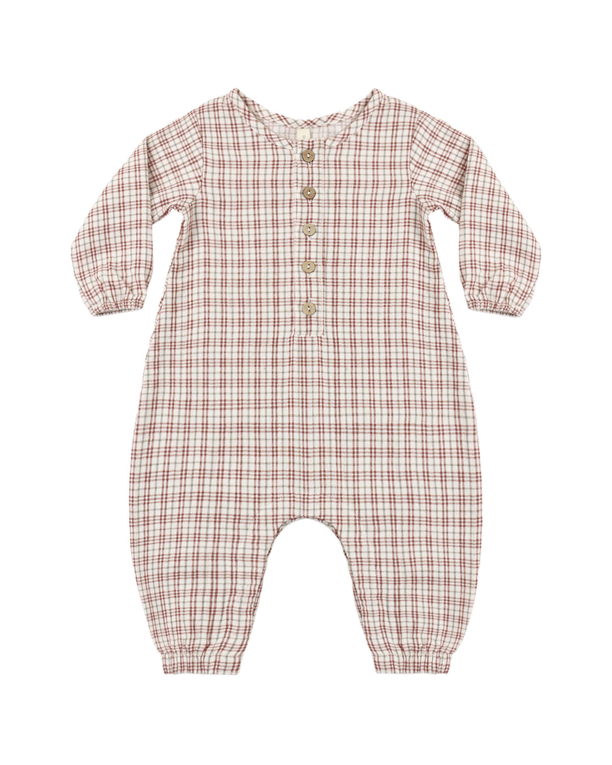 Woven Jumpsuit: Christmas Plaid