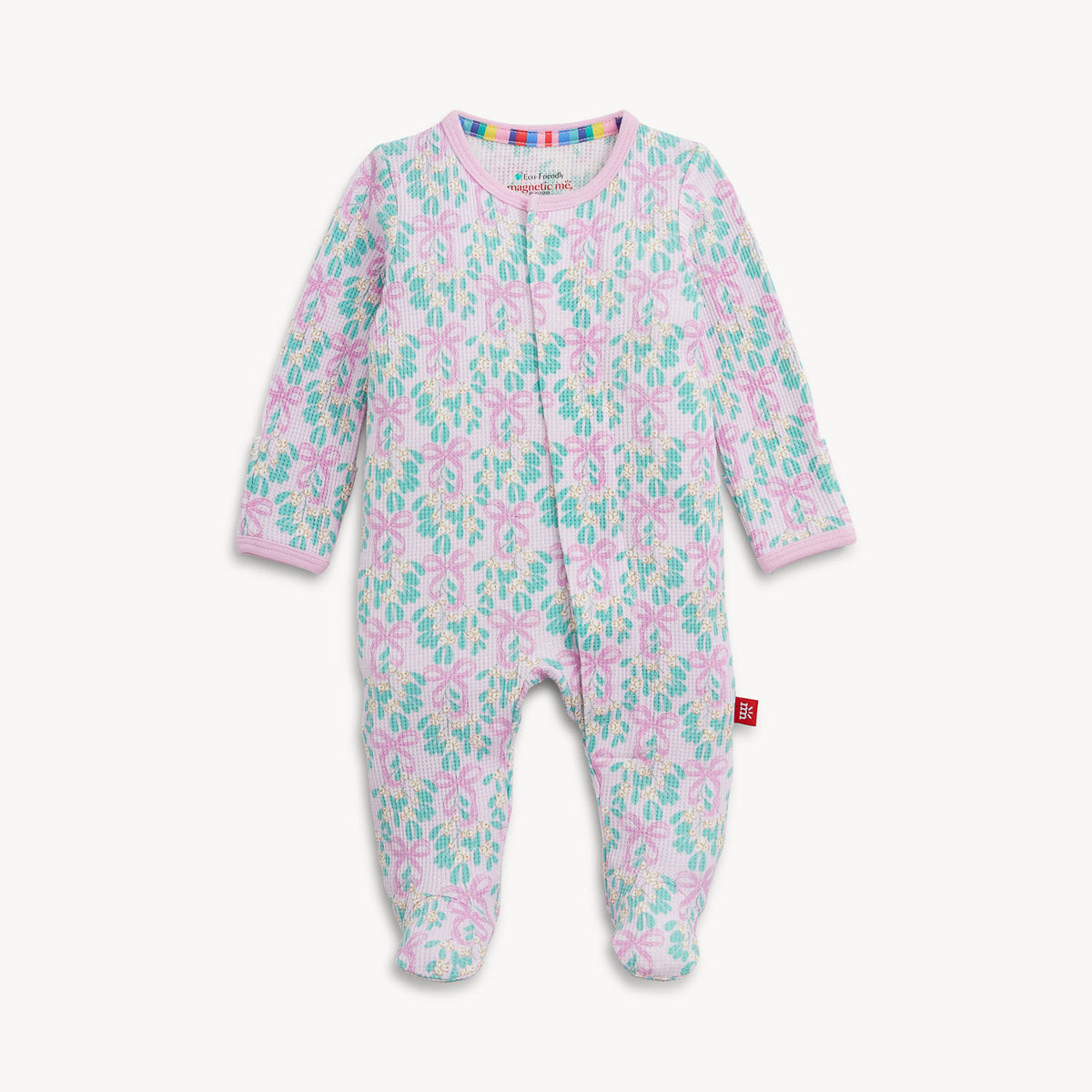 Mistle Bow Waffle Footie