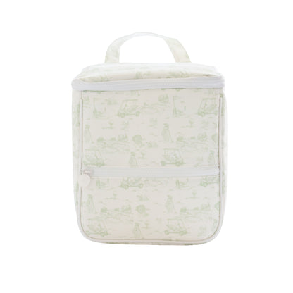 Golf Toile Lunch Bag: Green