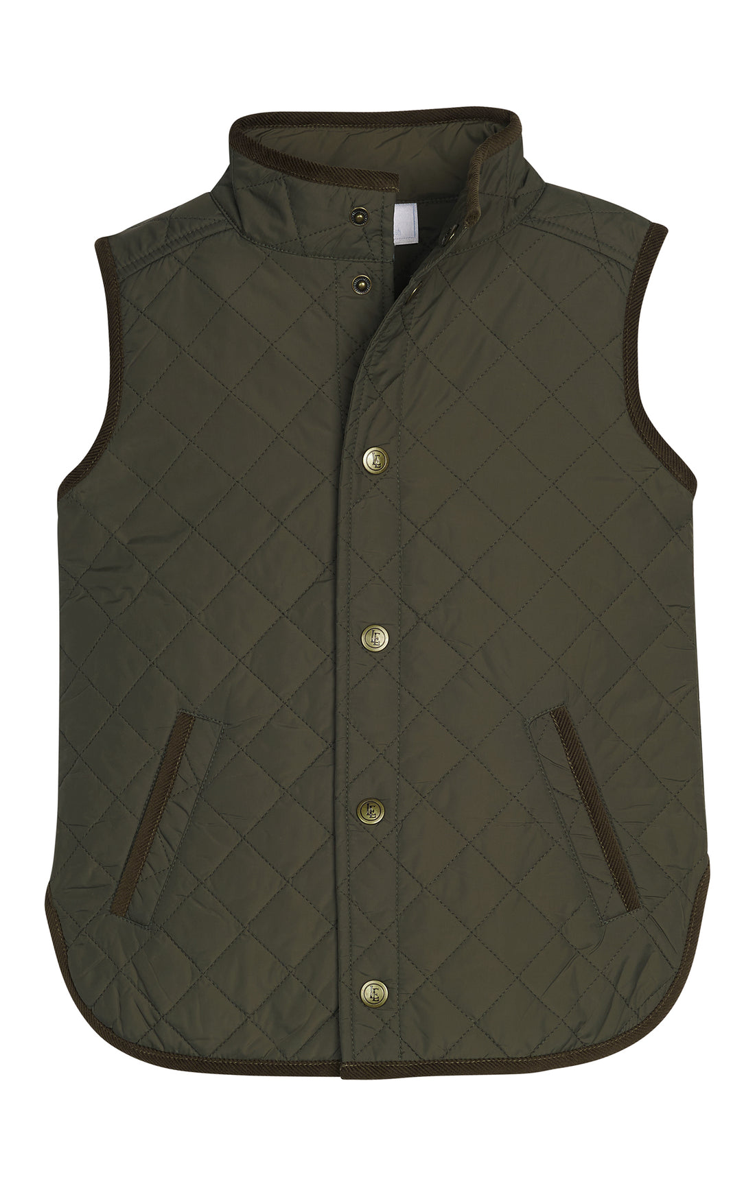 Classic Quilted Vest: Olive