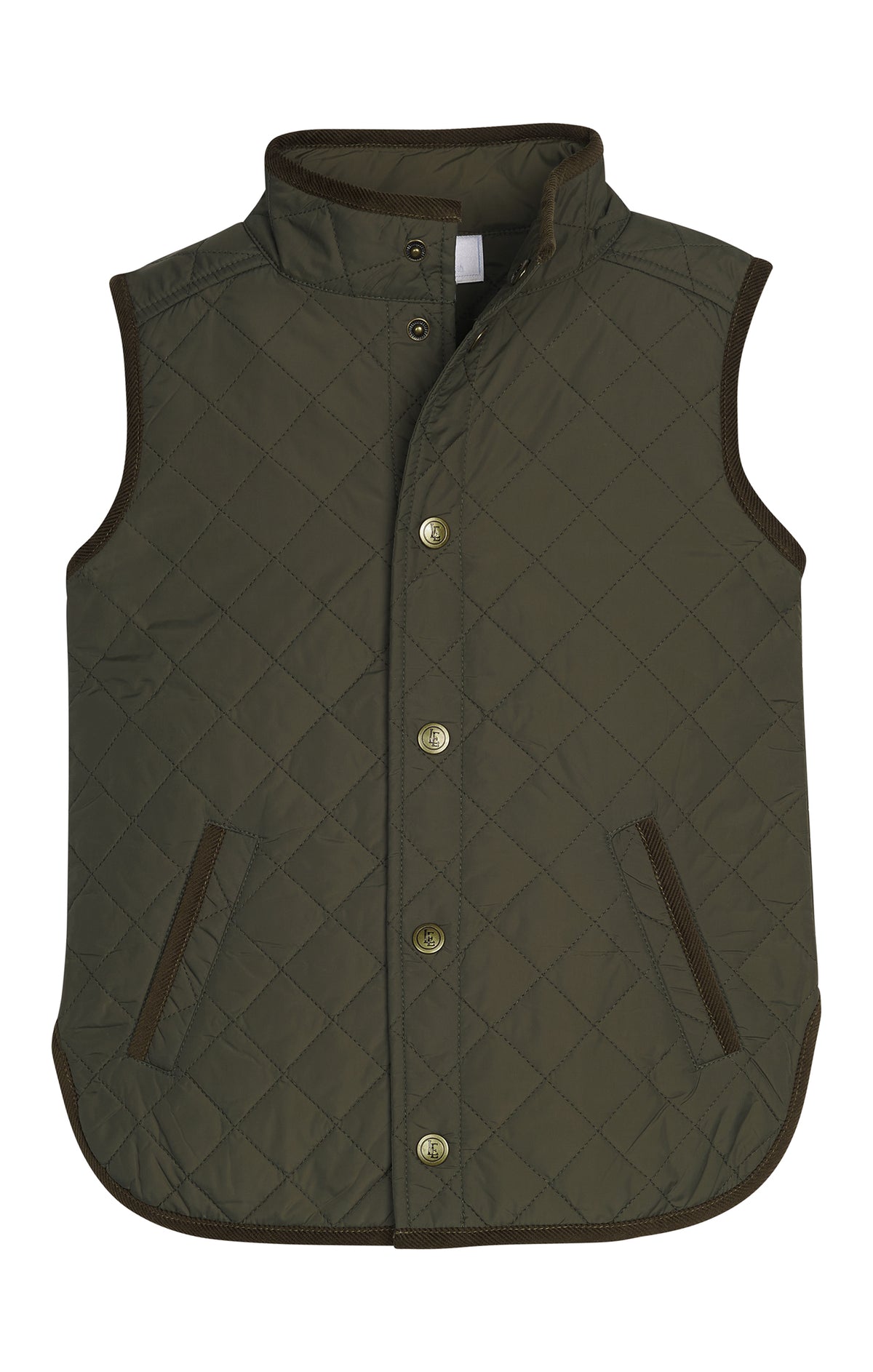 Classic Quilted Vest: Olive