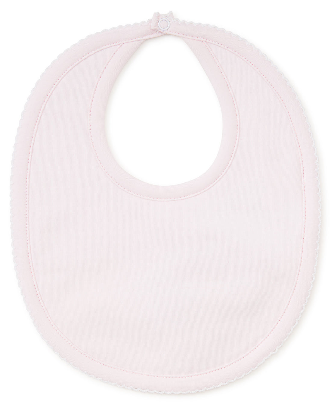 Basics Bib: Light Pink with White Trim