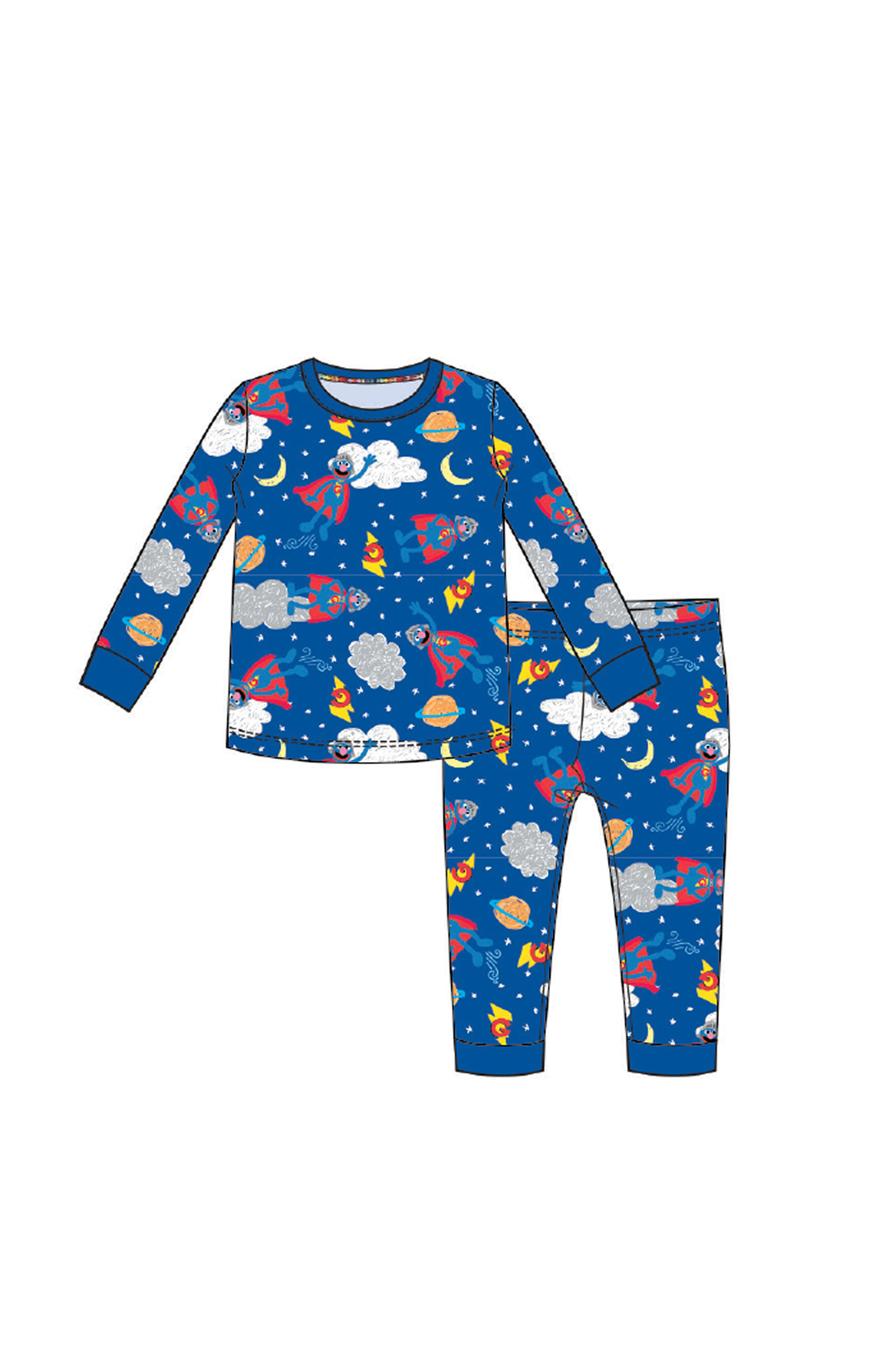 Grover Modal LS Long Pant PJ Set