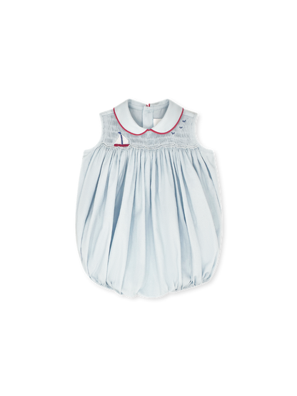 Beckett Bubble: Brentwood Blue with Sailboat Smocking