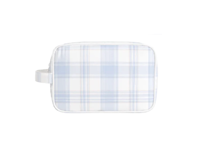 Blue Plaid Dopp Bag