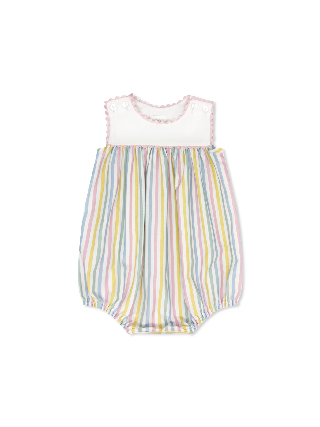 Charming Bubble: Sorbet Stripe with Pink RicRac