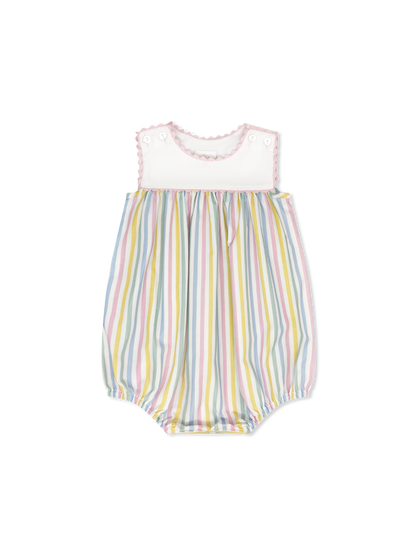 Charming Bubble: Sorbet Stripe with Pink RicRac
