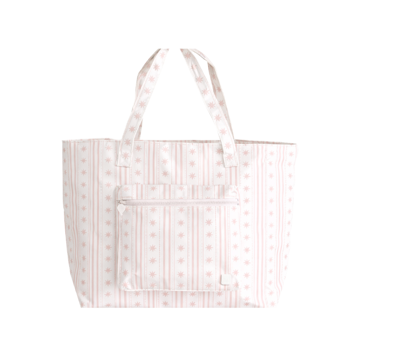 Starlight Stripes Tote Bag: Pink