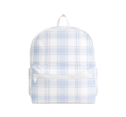 Blue Plaid Backpack