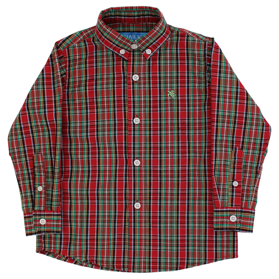 Boys Buttondown Shirt: Tartan