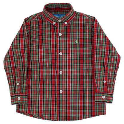 Boys Buttondown Shirt: Tartan