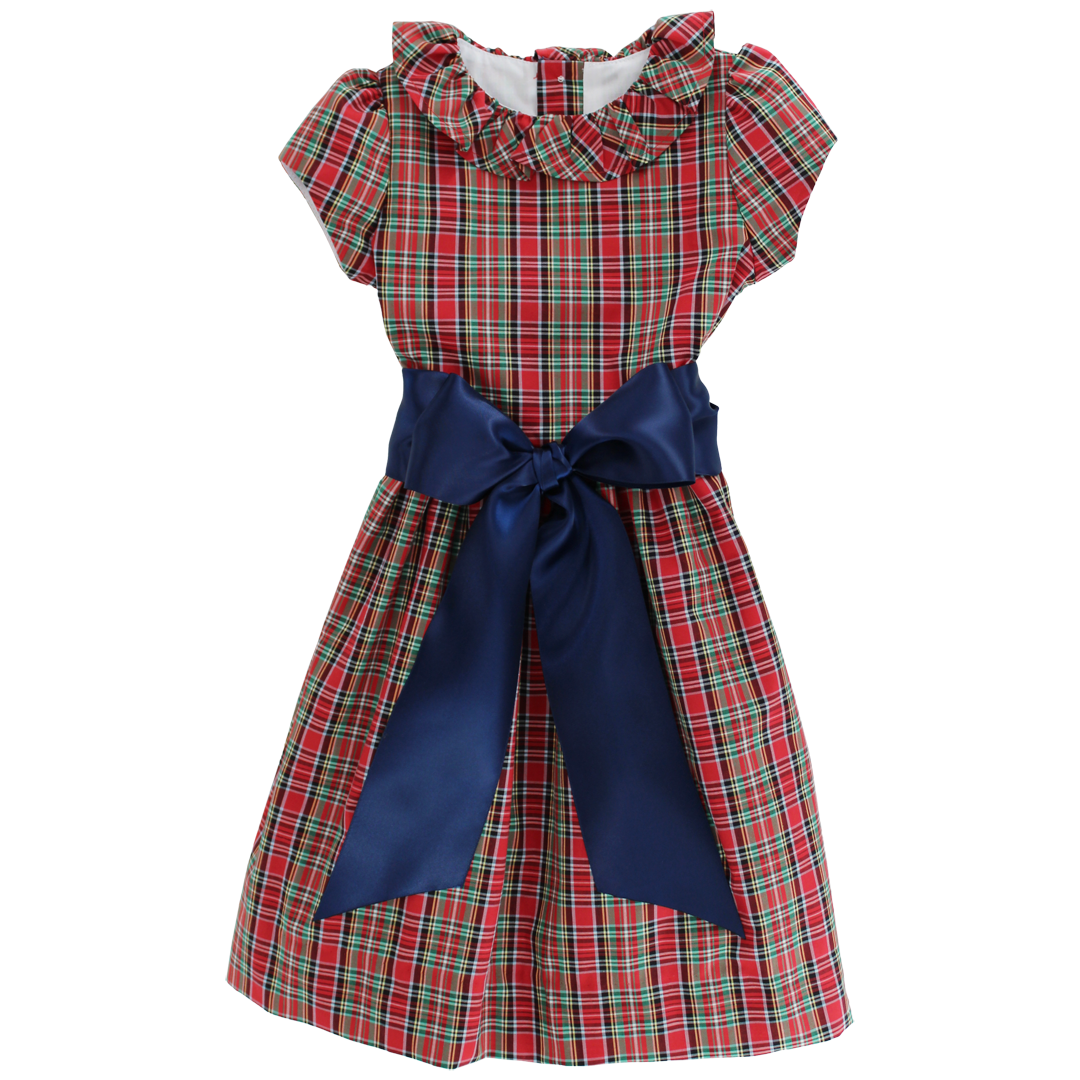 Tartan with Navy Cord Dress