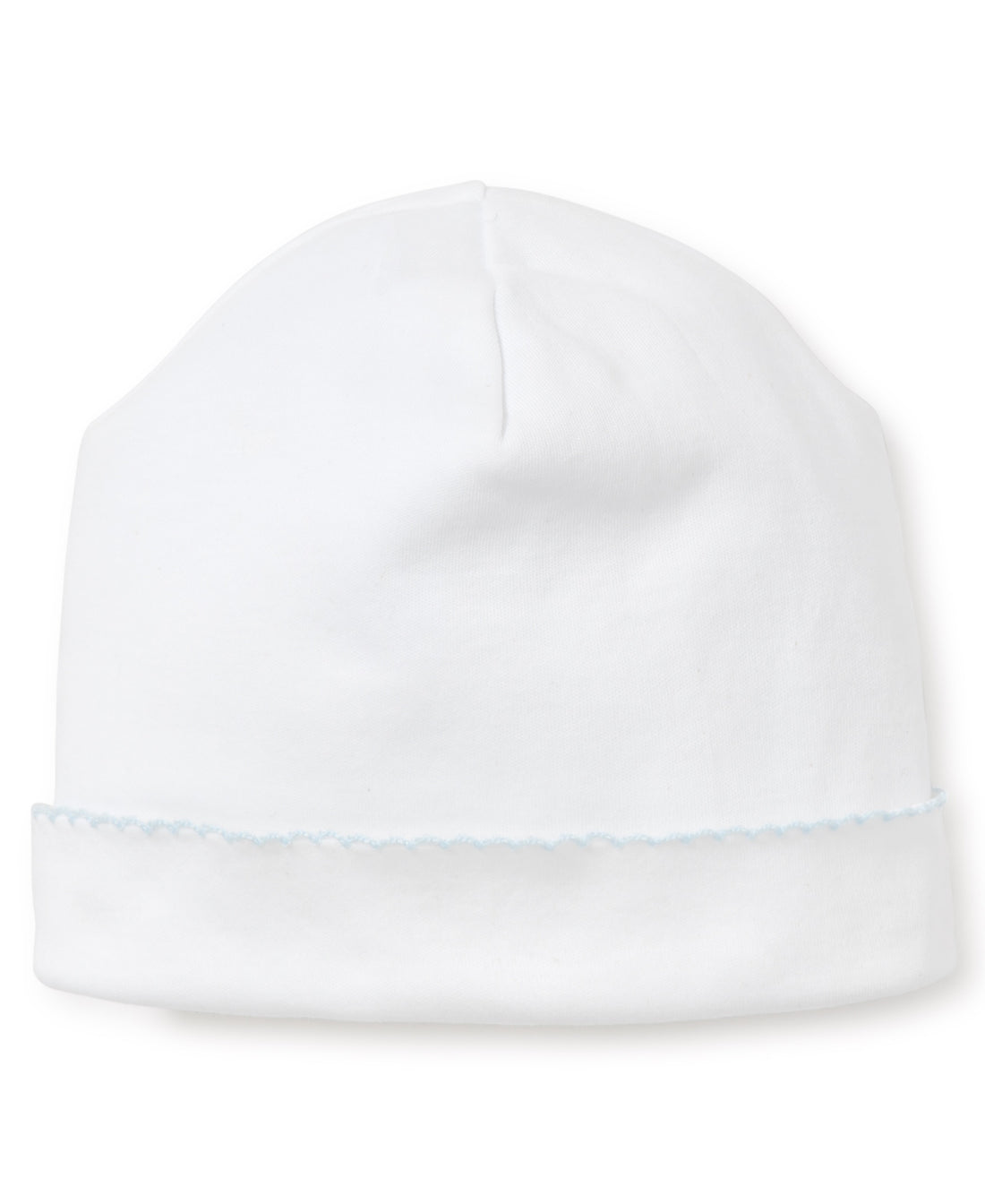 Basics Hat: White with Blue Trim