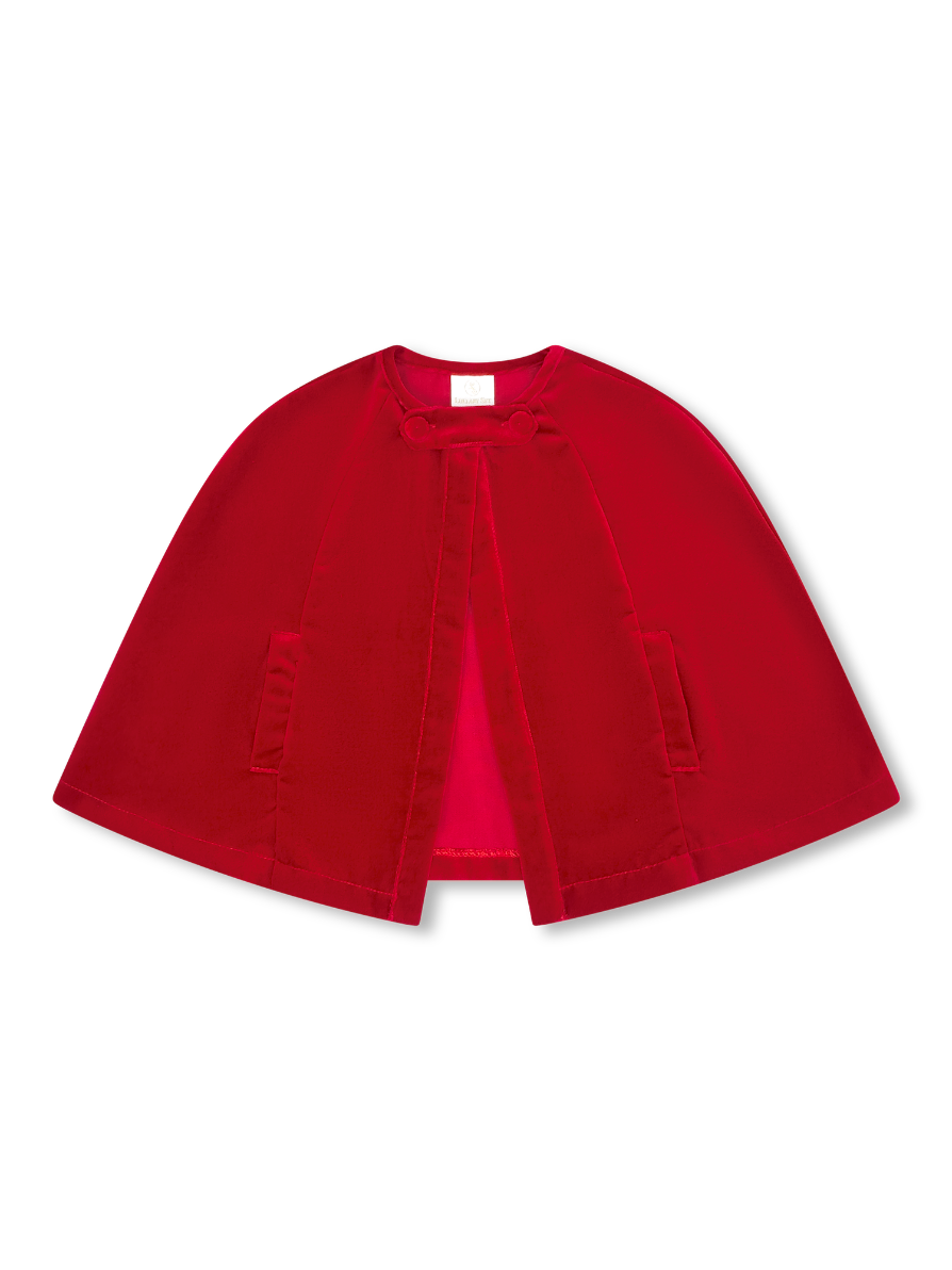 Ruby Red Velvet Cape