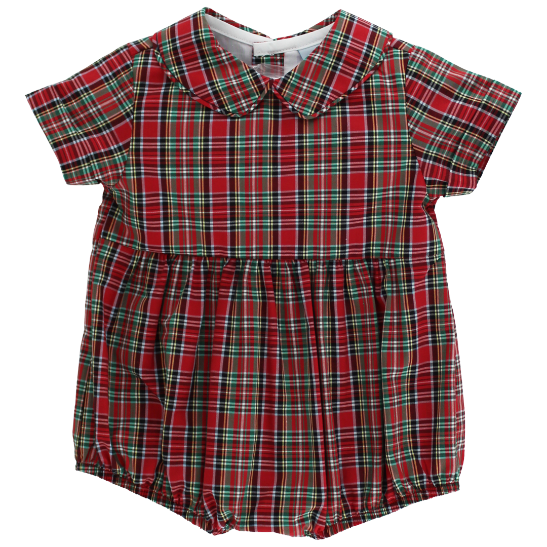 Tartan with Navy Cord Dressy Boy Bubble