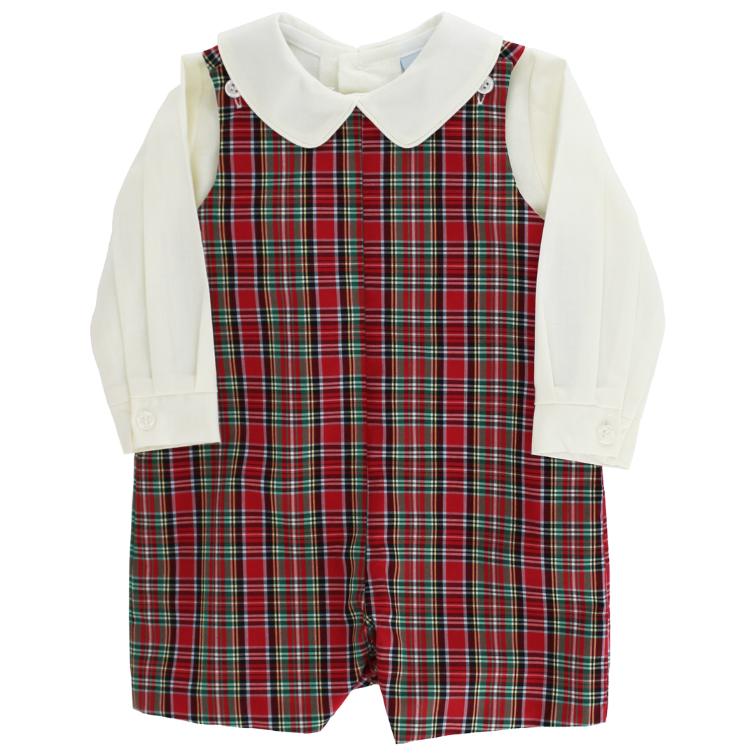 Tartan with Navy Cord John John