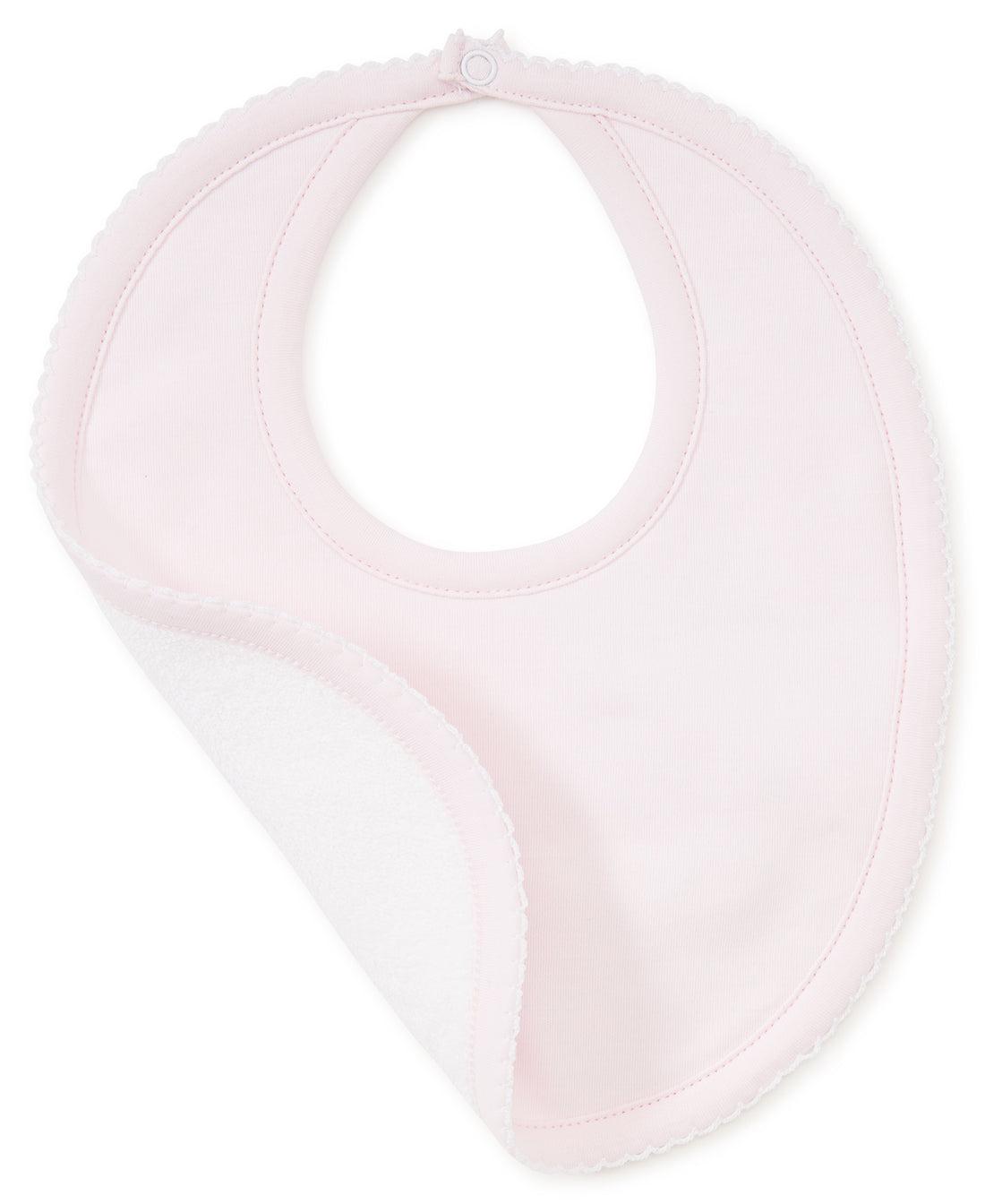 Basics Bib: Light Pink with White Trim