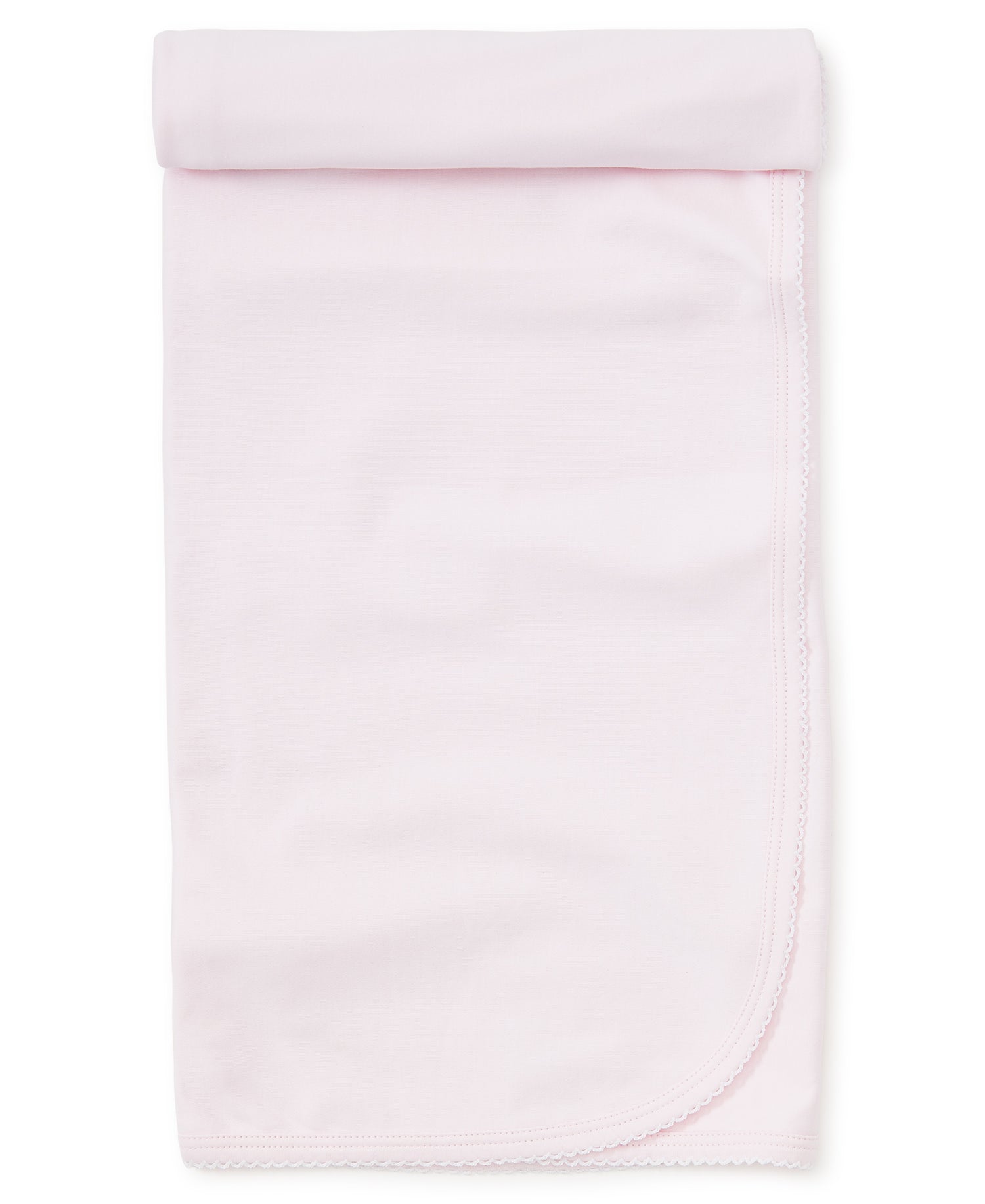 Basics Blanket: Light Pink with White Trim