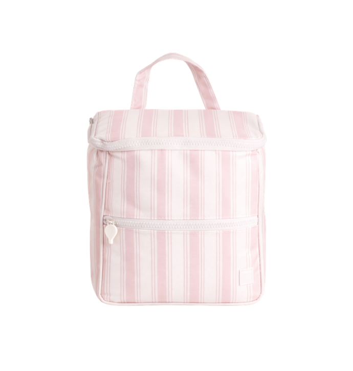 Pink Stripe Lunch Bag