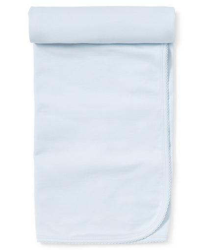 Basics Blanket: Light Blue with Light Blue Trim