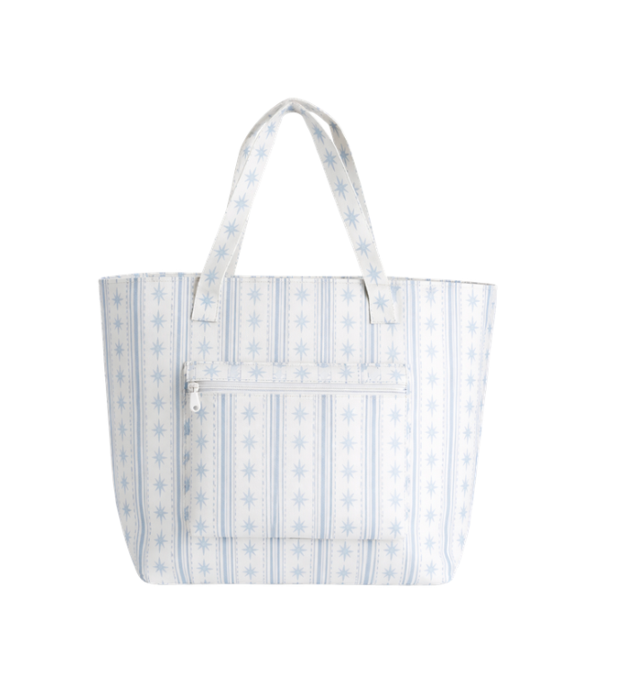 Starlight Stripes Tote Bag: Blue