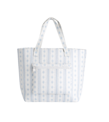 Starlight Stripes Tote Bag: Blue