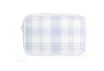 Blue Plaid Small Cosmetic Pouch