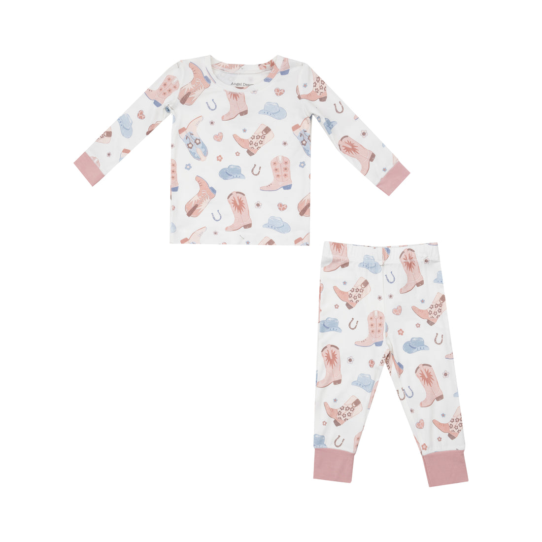 LS Loungewear Set: Cowboy Boots (Pink)