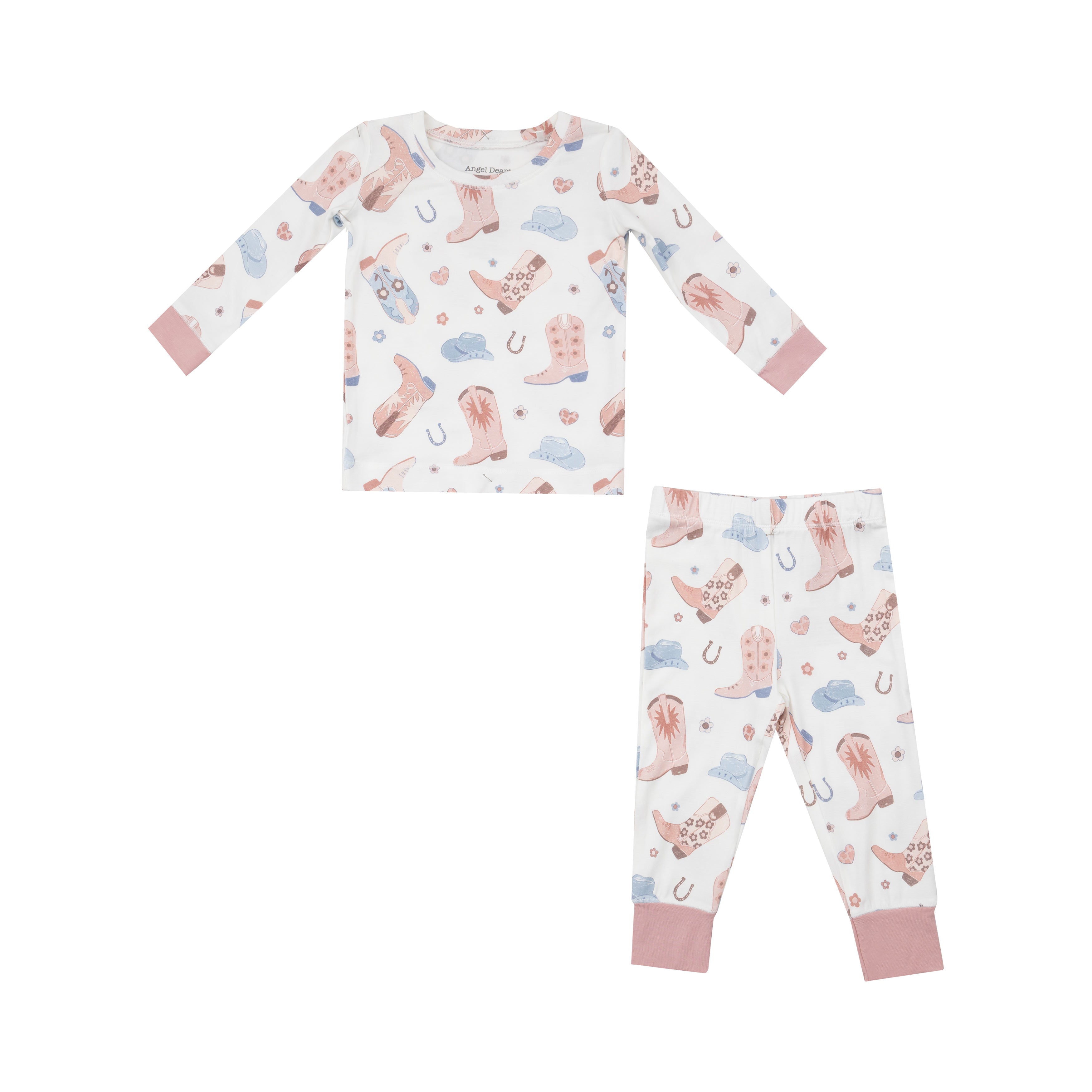 LS Loungewear Set: Cowboy Boots (Pink)