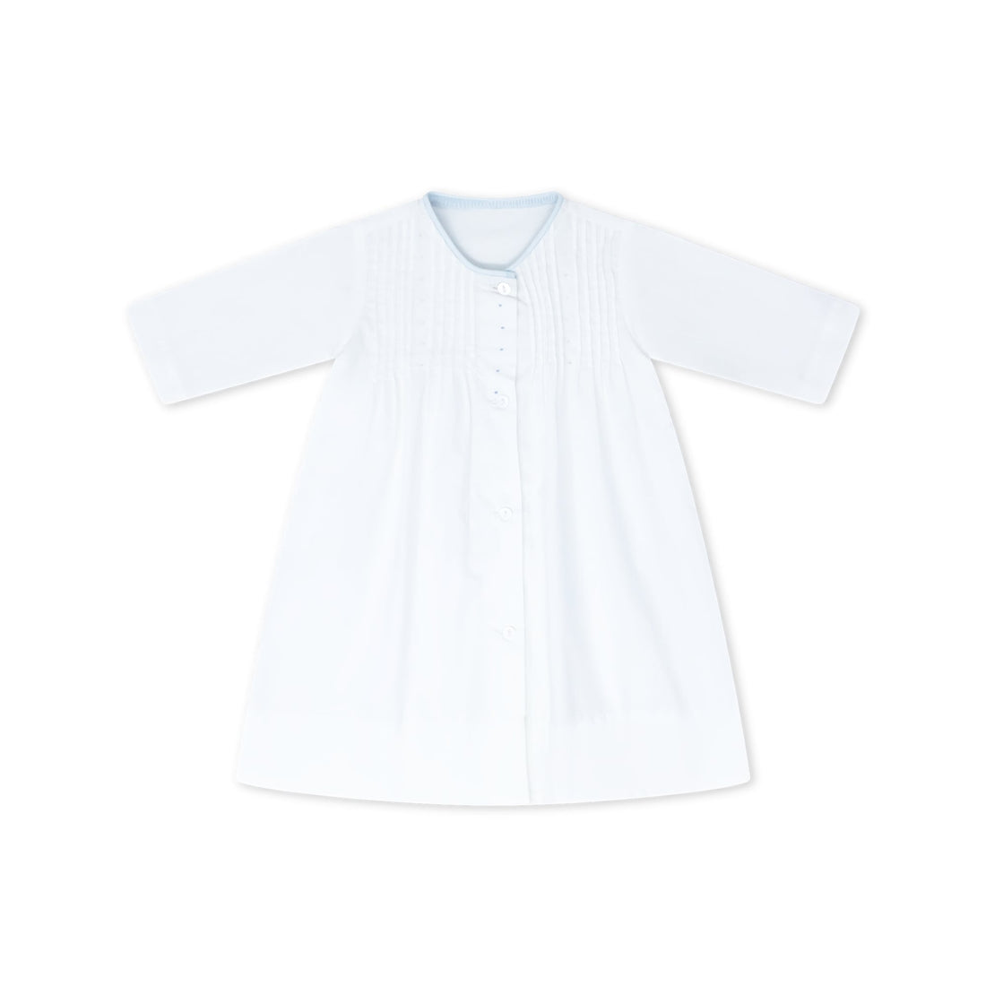 1956 Daygown: Blessings White with Light Blue