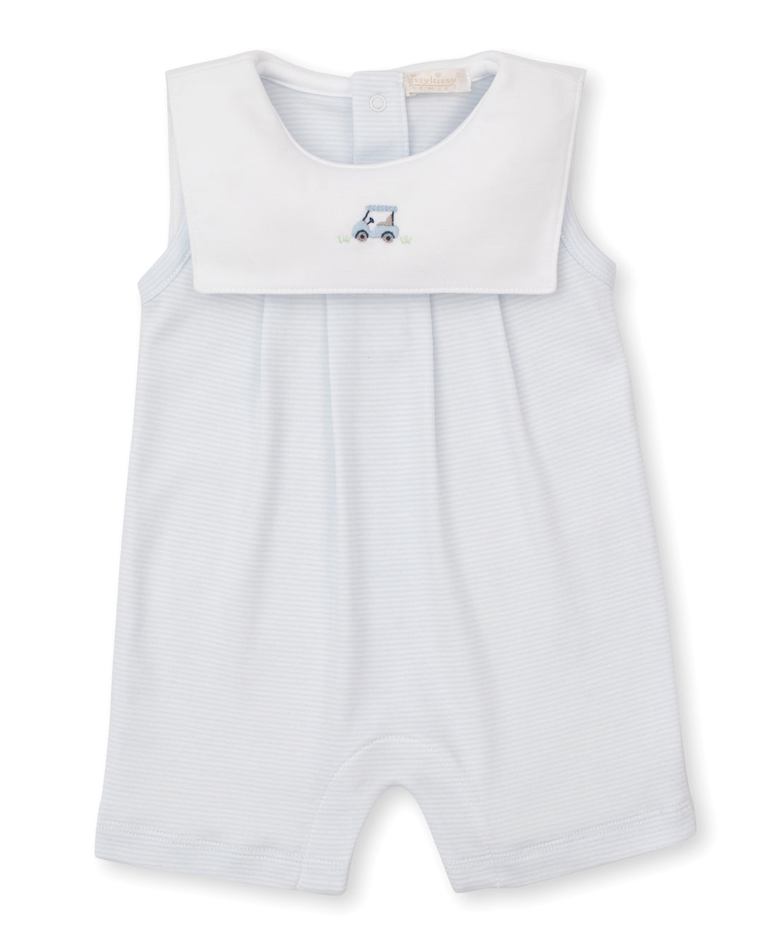 Premier Fairways Sleeveless Playsuit: Light Blue Stripe