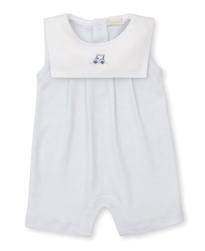Premier Fairways Sleeveless Playsuit: Light Blue Stripe
