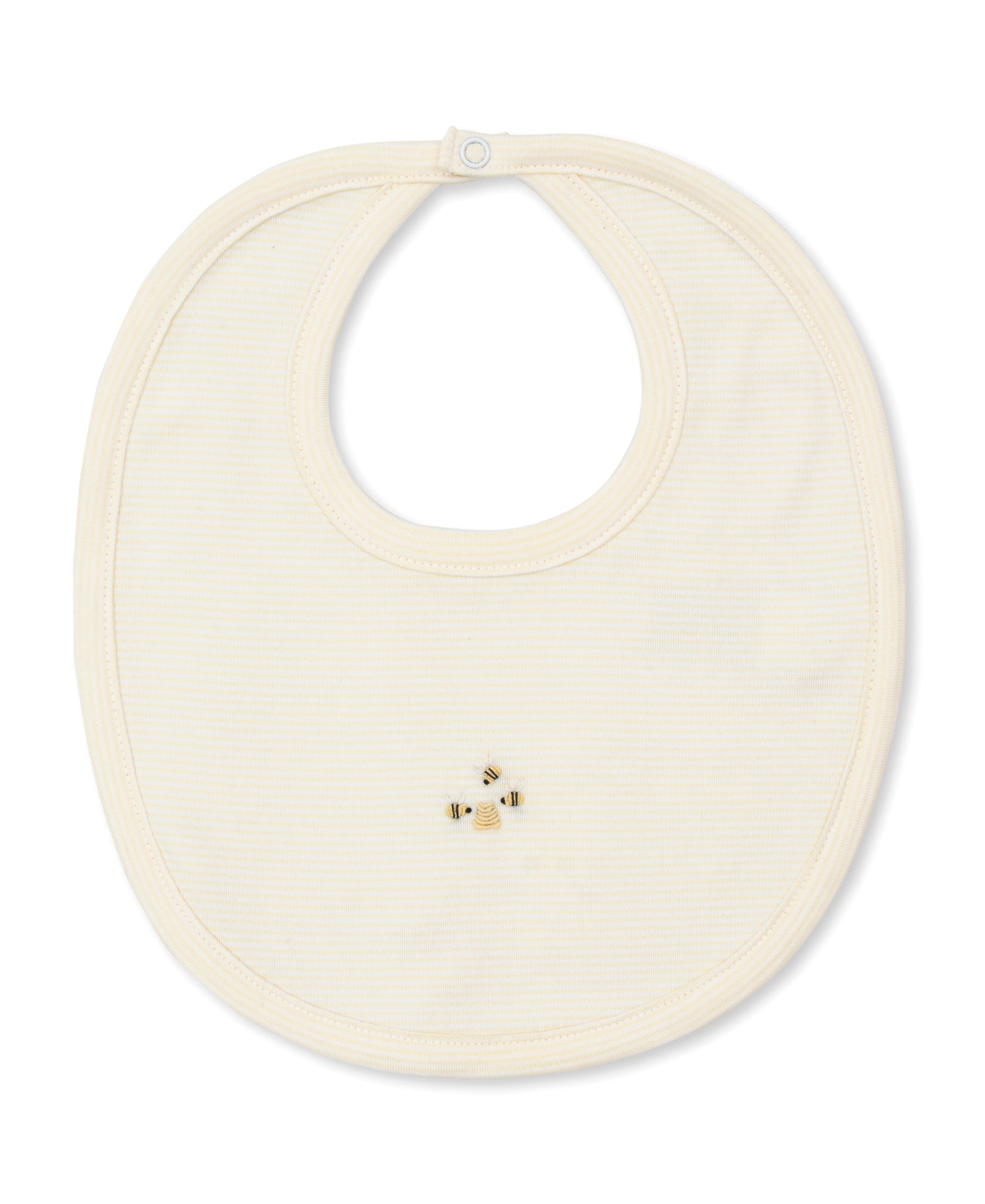 Beehive Hand Embroidered Bib: Yellow