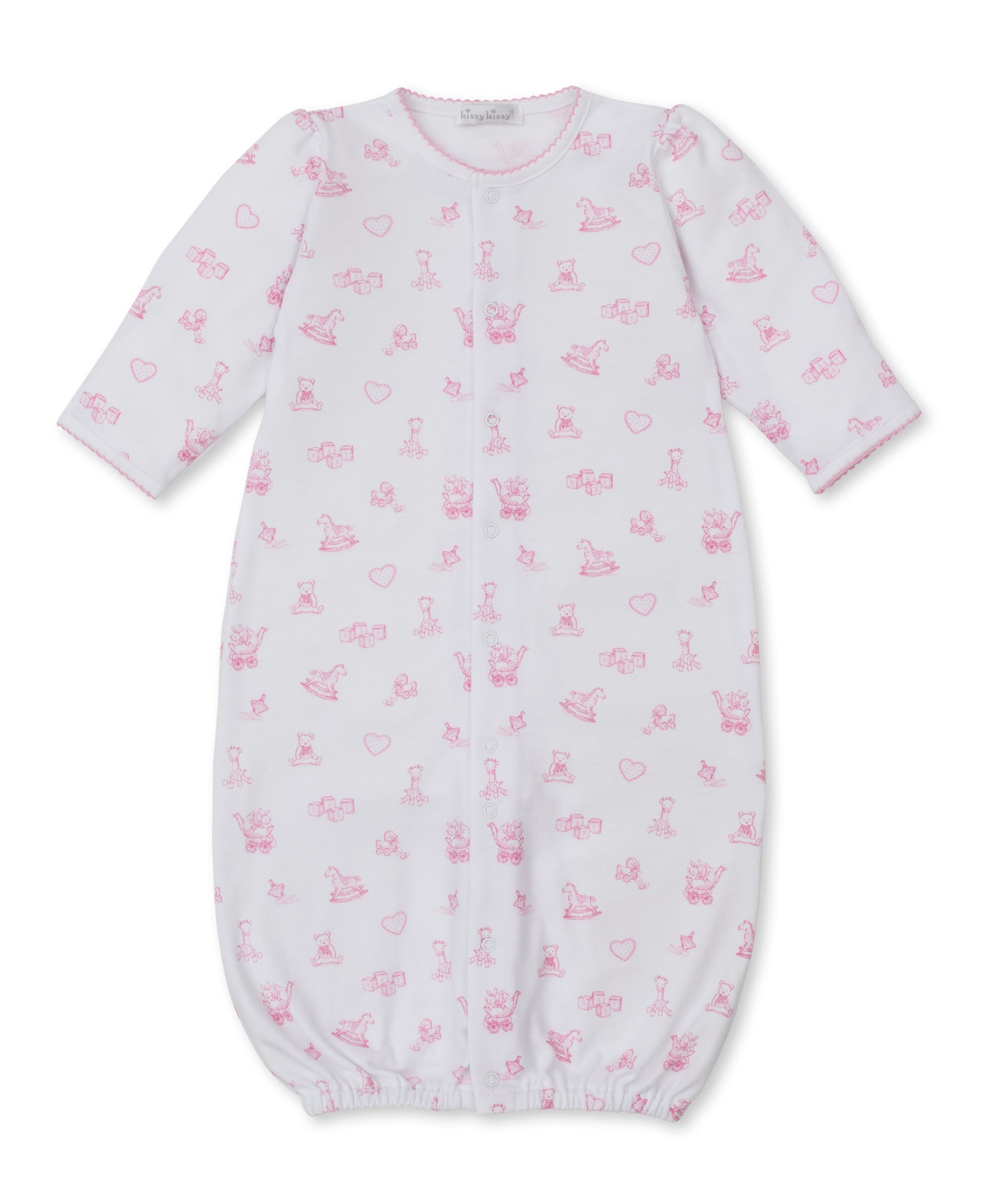 Vintage Toy Treasures Printed Converter Gown: Pink