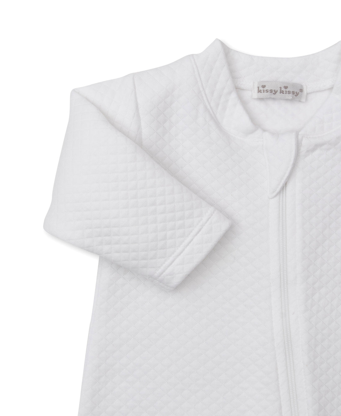 Teddy Bear Time Embroidered Jacquard Zipper Footie