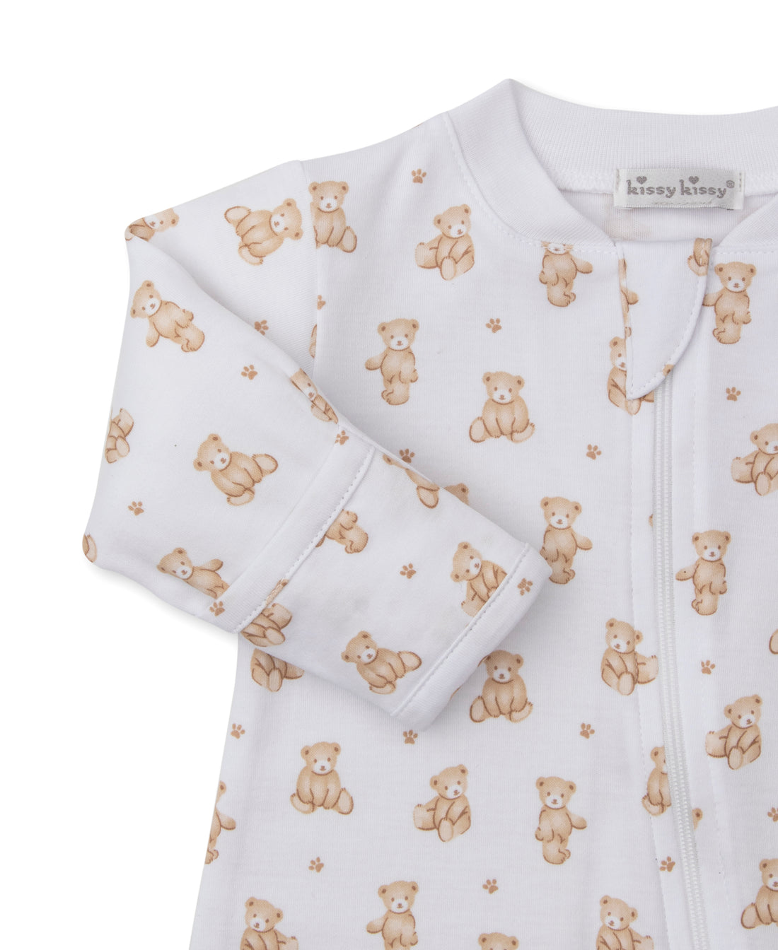 Teddy Bear Time Printed Zipper Footie