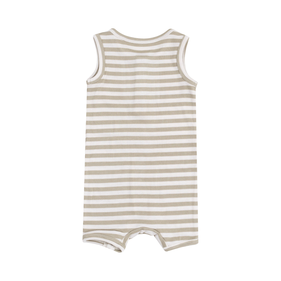 Stripe Sage Sleeveless Shortie Romper