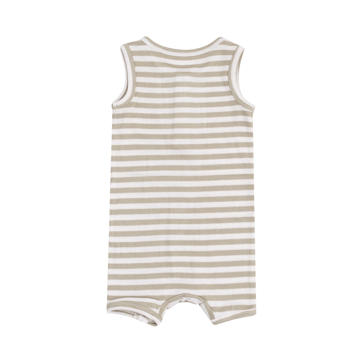 Stripe Sage Sleeveless Shortie Romper