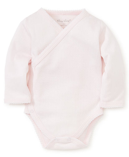 LS Pointelle Crossbody Onesie: Light PInk