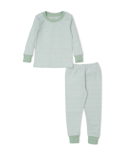 Big Hearted Bears (Green/White Stripe) 2-Piece Long PJs