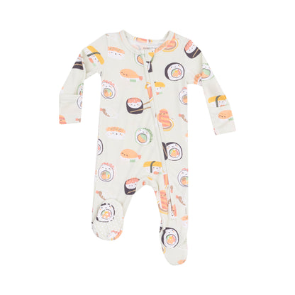 Sushi Green 2-Way Zipper Footie