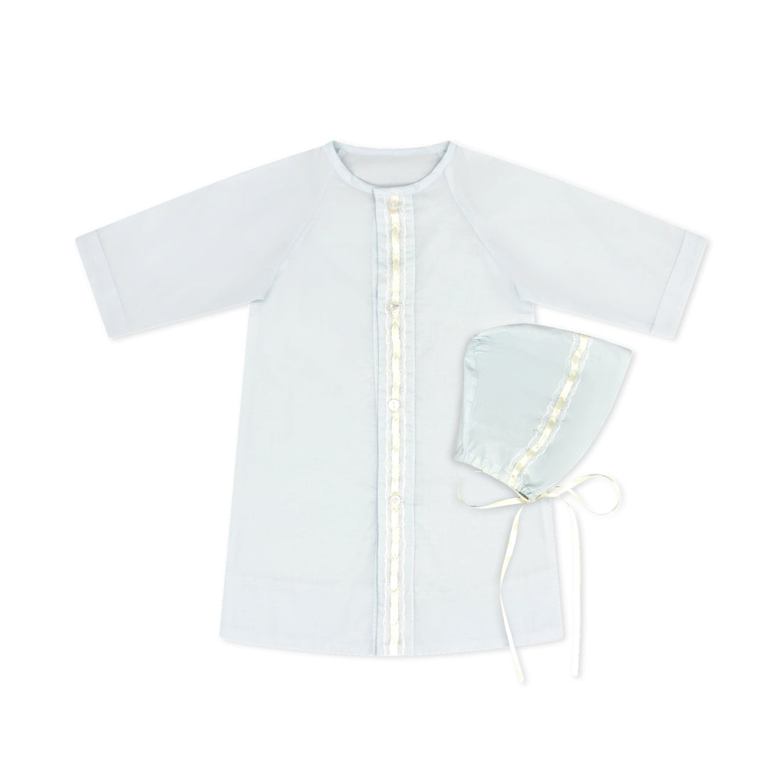 Original Daygown Set: Blessings Blue, Ecru