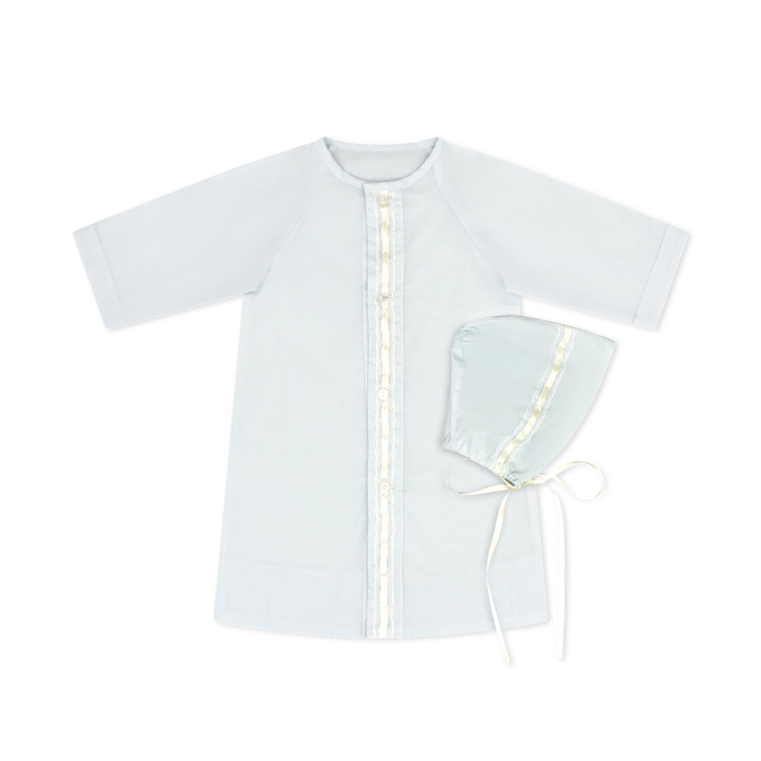 Original Daygown Set: Blessings Blue, Ecru